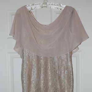 jESSICA HOWARD PETITE SPECIAL OCCASION NUDE DRESS